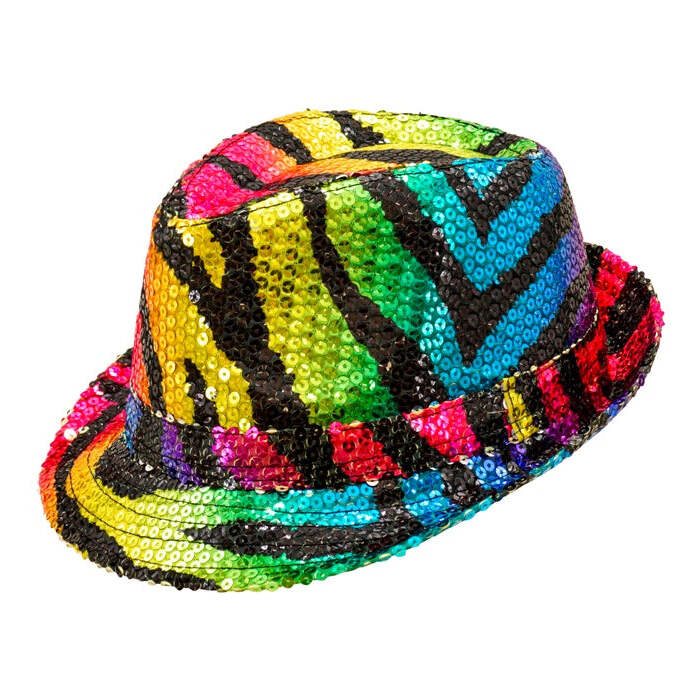 Rainbow Animalier Tiger Sequin Fedora