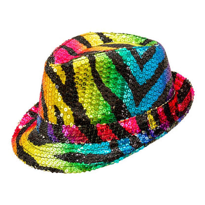 Rainbow Animalier Tiger Sequin Fedora