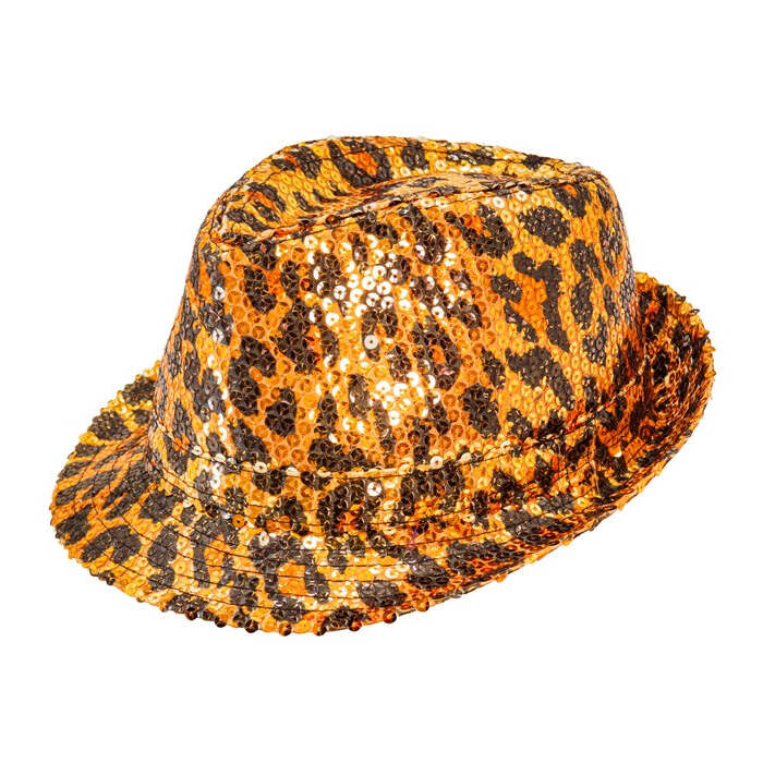 Animalier Leopard Sequin Fedora