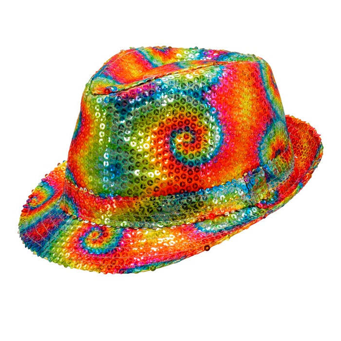 Tie Dye Sequin Fedora