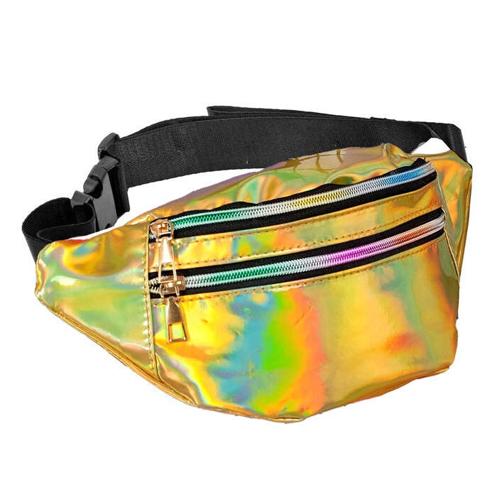 Gold Holographic Belt Bag