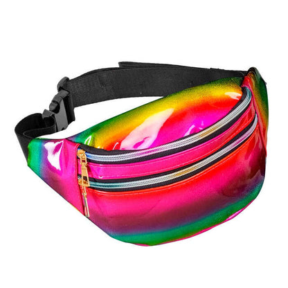Rainbow Holographic Belt Bag