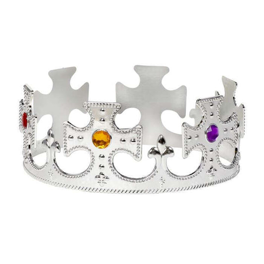 Silver King Crown With Gems