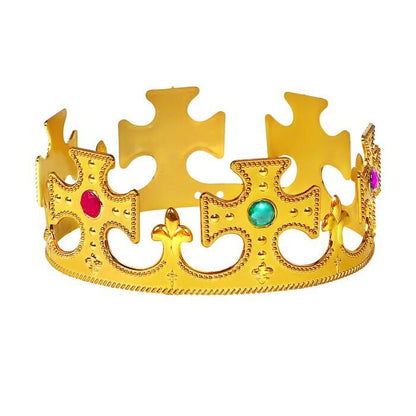 Gold King Crown With Gems