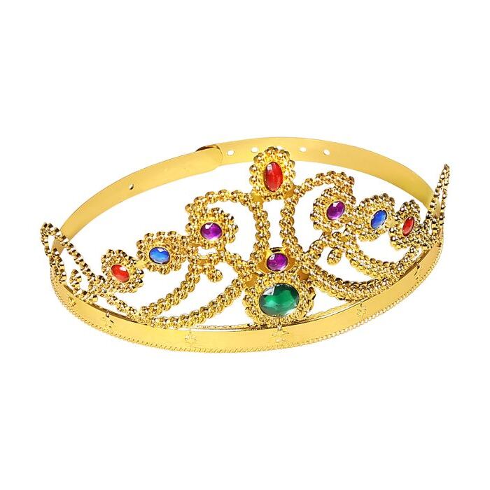 Gold Queen Crown With Gems
