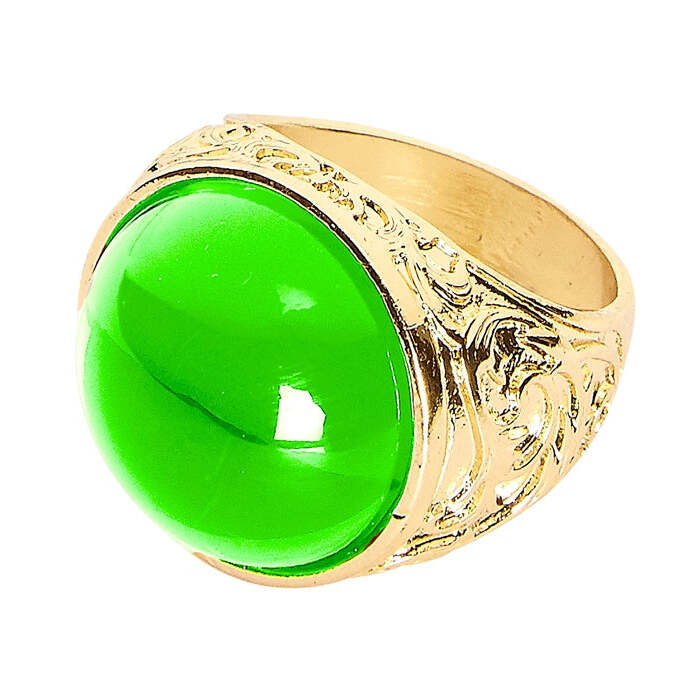 Gold Ring With Green Gem