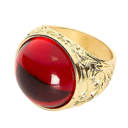 Gold Ring With Red Gem