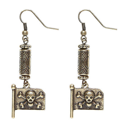 Pair Of Pirate Flag Earrings