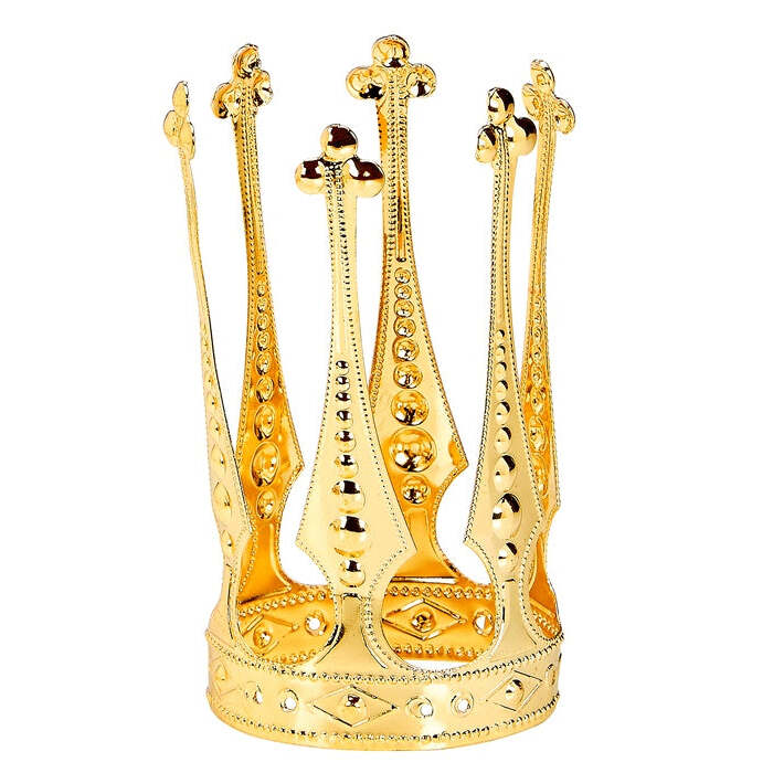 Gold Alluminium Mini Crown