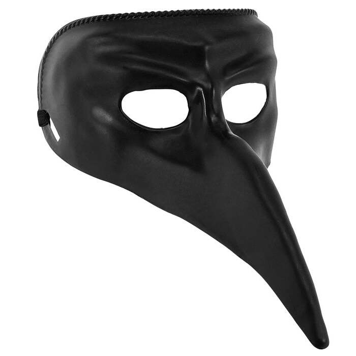 Black Plastic Venetian Mask