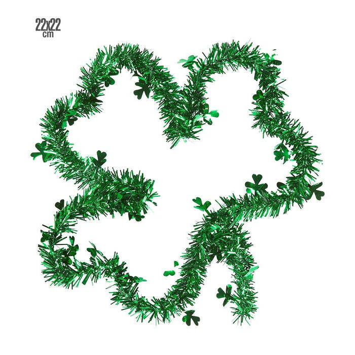 St. Patrick'S Day Tinsel Shamrock 22X22 Cm