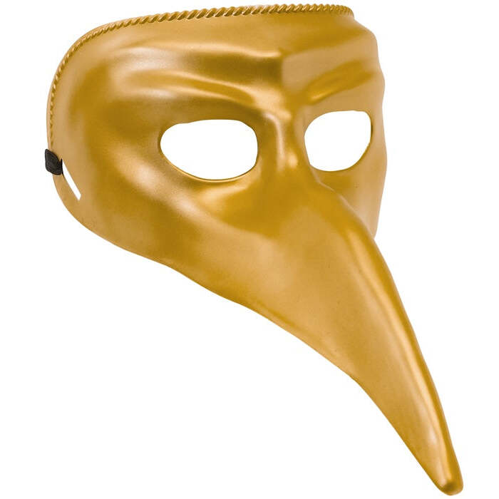 Gold Venetian Mask Plastic
