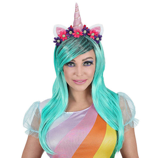 Fantasy Unicorn Wig & Headband In Box