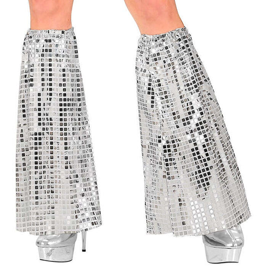 The 70S Disco Style  Silver Sequin Leg Warmers 