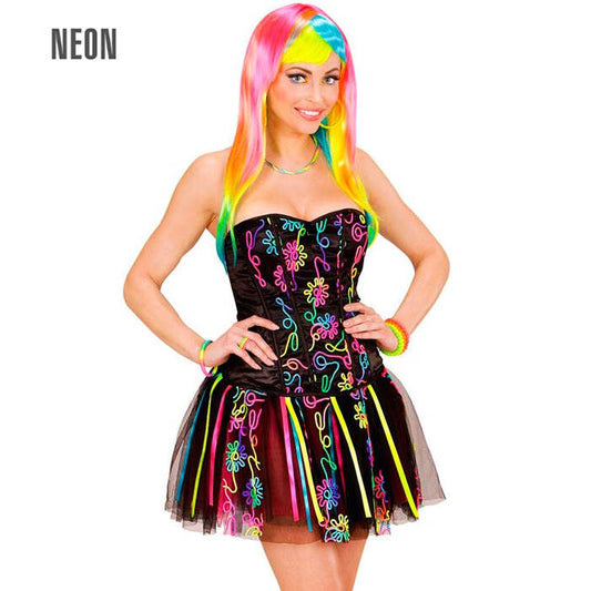 Neon Rainbow Fantasy Girl  Corset, Tutu 