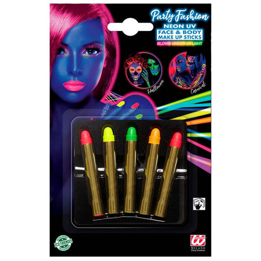 Set Of 5 Make-Up Sticks Neon - 15 G