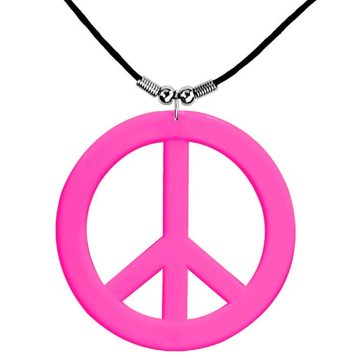 Neon Pink Hippie Necklace