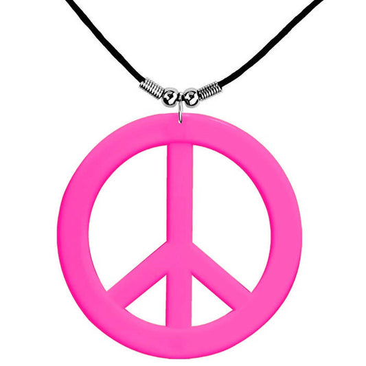 Neon Pink Hippie Necklace