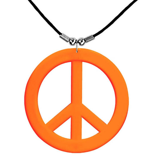 Neon Orange Hippie Necklace
