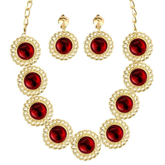 Renaissance Queen Set With Red Gems