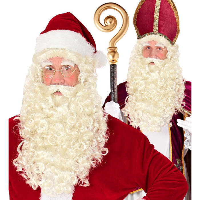 Santa Claus &amp; St. Nicholas Wig With Beard, Moustache &amp; Eyebrows” In Box