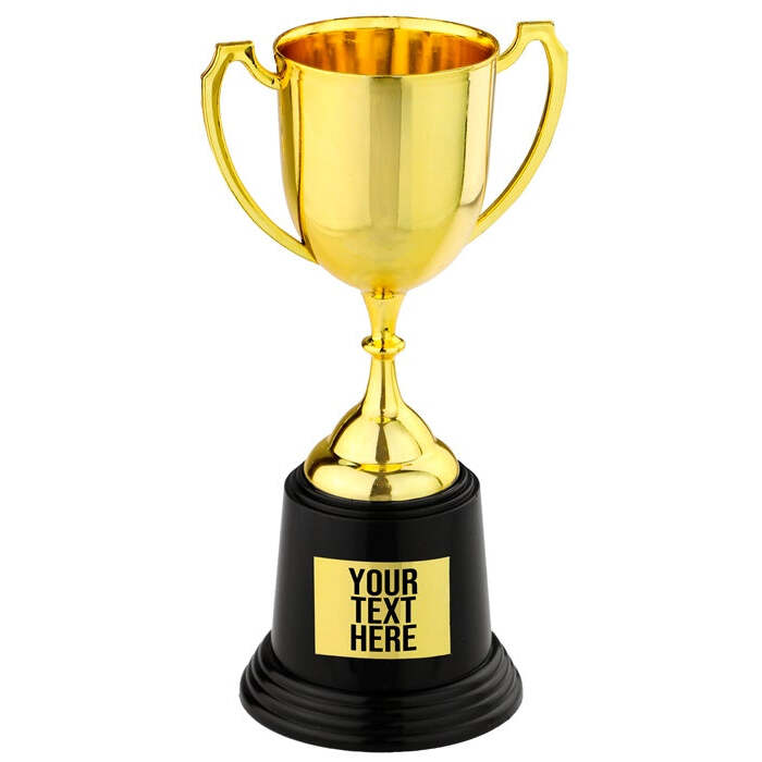Trophy With Customizable Adhesive Etiquette 22 Cm