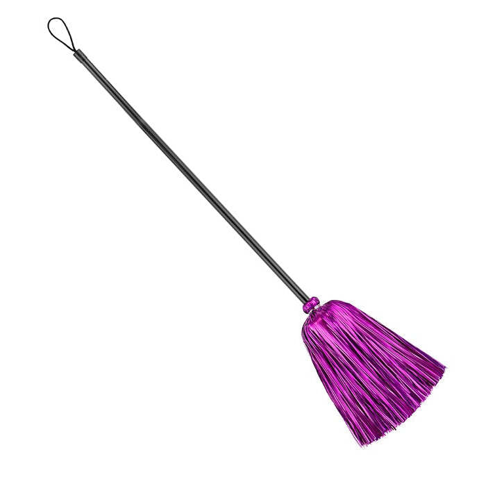 Purple Tinsel Witch Broom 92 Cm