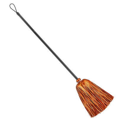 Orange Tinsel Witch Broom 92 Cm