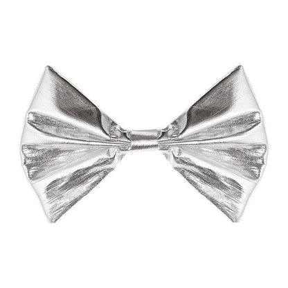 Silver Metallic Bow Tie