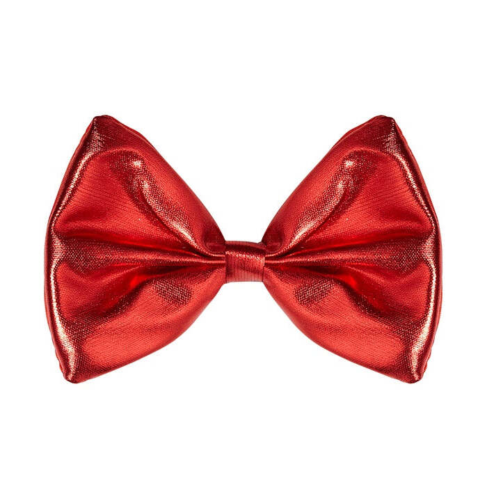 Red Metallic Bow Tie