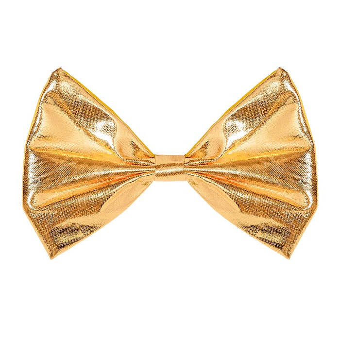 Gold Metallic Bow Tie