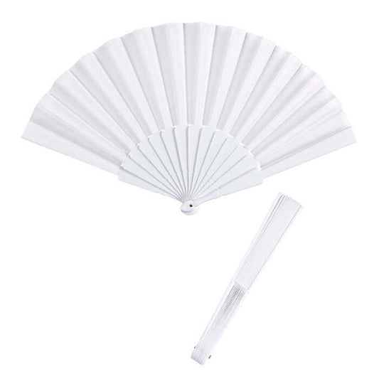 White Fabric Fan 23 Cm