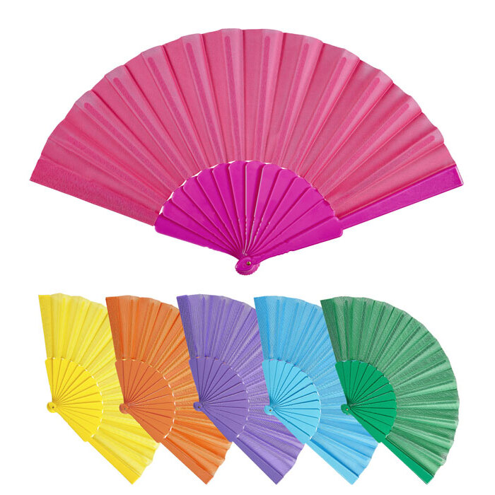 Fabric Fan 23 Cm - 6 Colors Ass.