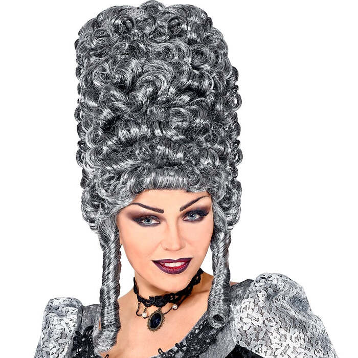 Grey Extra Tall Gothic Wig In Polybag