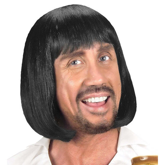 Black Medieval Man Wig In Polybag