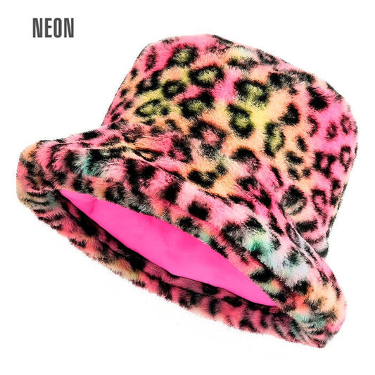 Bucket Hat Plush Animalier Multicolor
