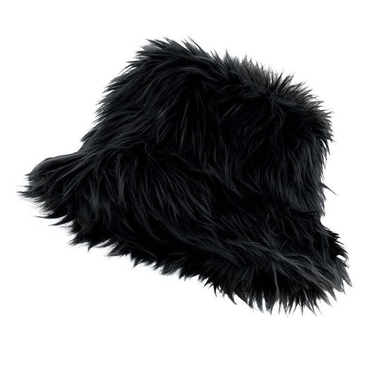 Bucket Hat Plush Black