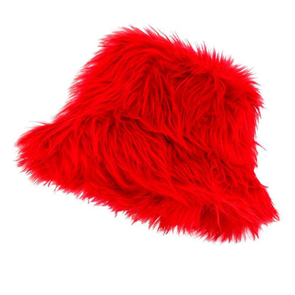 Bucket Hat Plush Red