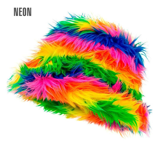 Bucket Hat Plush Rainbow