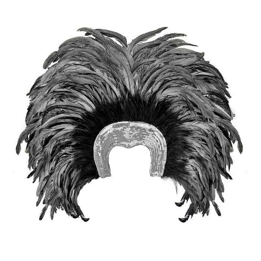 Feathered Brazil Headdress - Silver