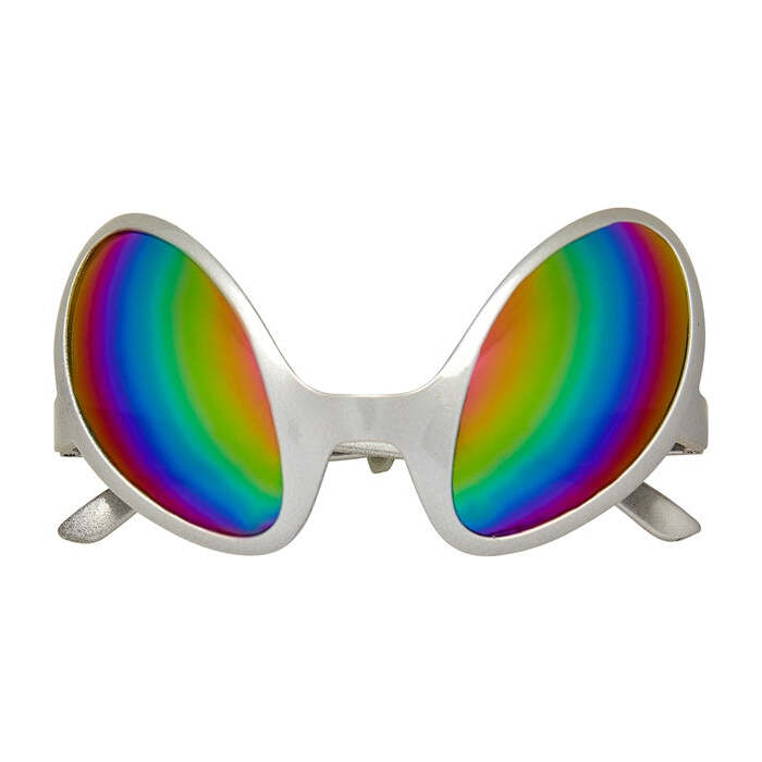 Space Alien Glasses With Holographic Lenses