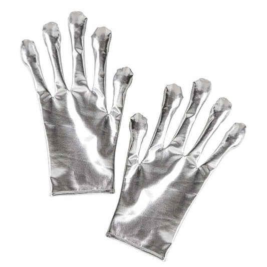 Metallic Space Alien Gloves