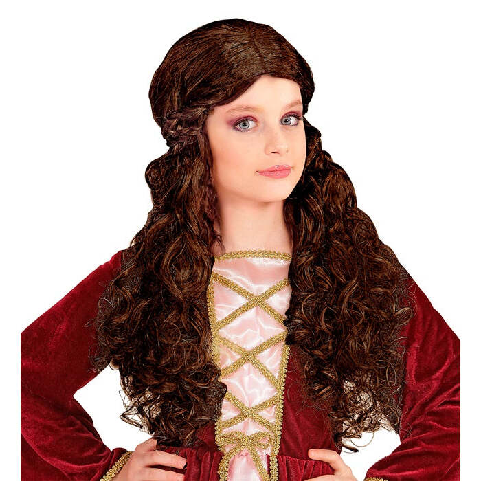 Brown Medieval Wench Wig In Polybag