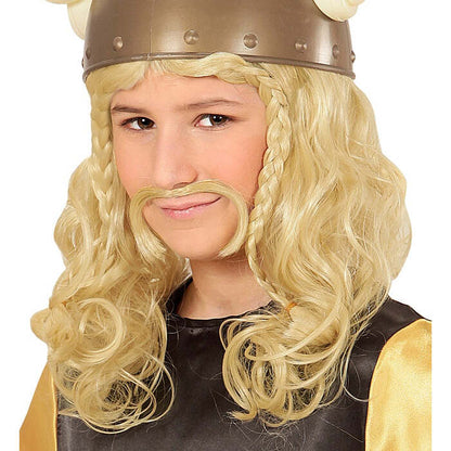 Gaulois Wig With Moustache In Box
