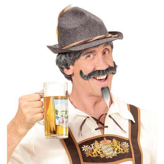 Bavarian Wig, Moustache & Goatee Beard In Box