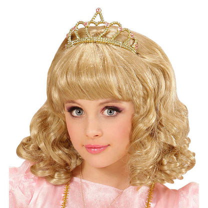 Blonde Princess Wig With Tiara In Box