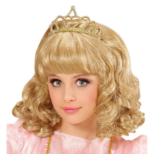 Blonde Princess Wig With Tiara In Box