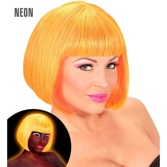 Mixed Neon Orange & Yellow Valentina Wig In Box