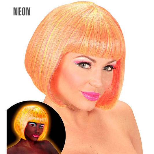 Mixed Neon Pink & Yellow Valentina Wig In Box