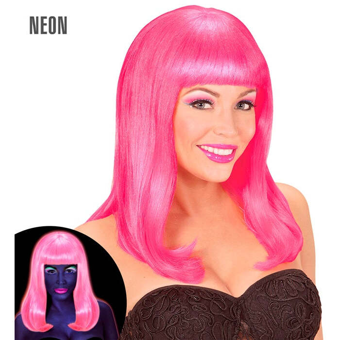 Neon Pink Patsy Wig In Polybag